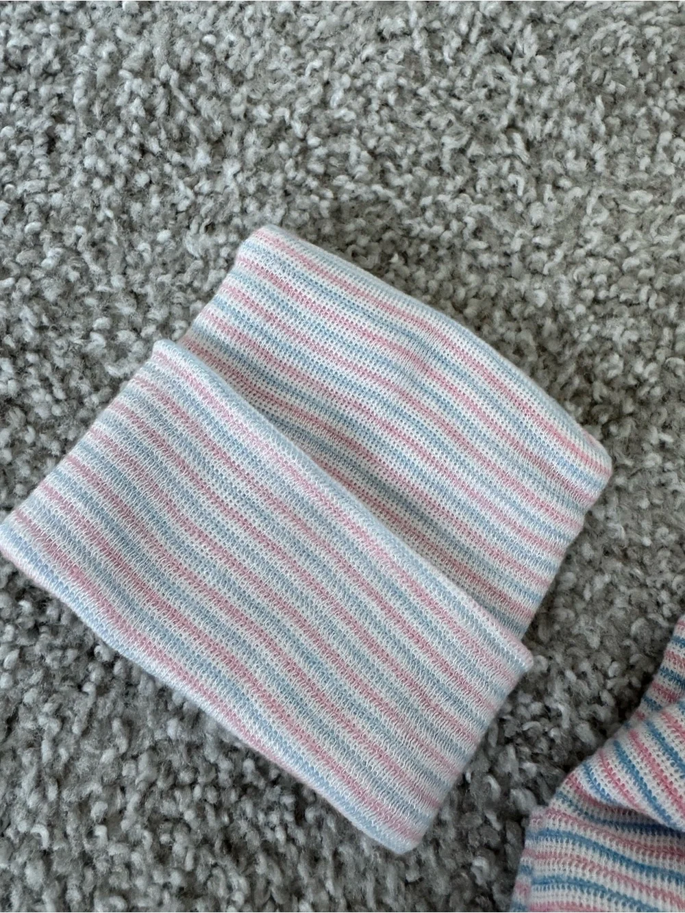 ✨ Preemie Striped Pink & Blue Baby Beanie Set - 2 Pack✨